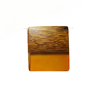 Palmwood pendant with frosted rust