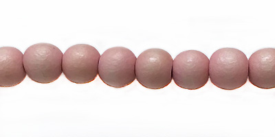 White wood 6mm pastel pink