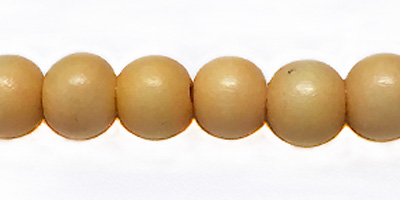 White wood 8mm round dyed beads pastel yellow
