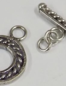 Sterling silver toggle clasps 20mm bar,15mm ring with 8mm center hole