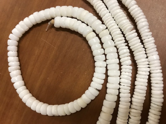 White Clam Shell Pukalet Beads 6mm-limited stock only