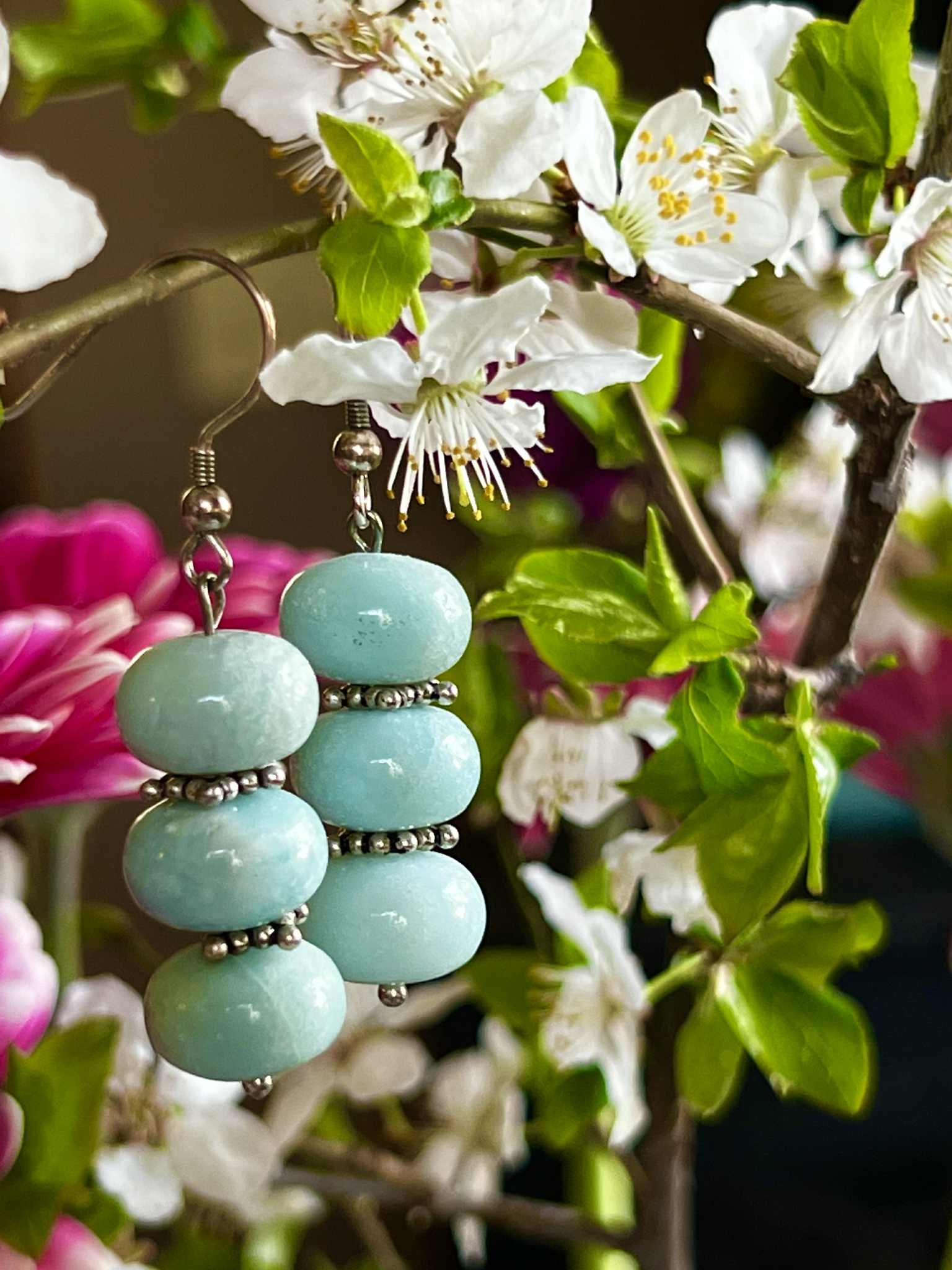 Amazonite-silver-earrings
